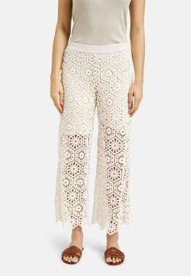 Smith & Soul Häkelhose in Cream White