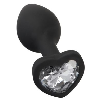 Analplug Analstöpsel Butt Plug für Einsteiger Schmuckstein Herz Stopper Silikon
