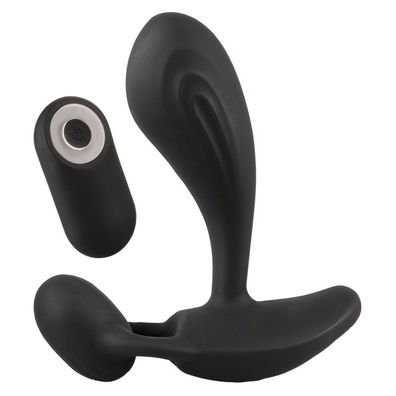 Two Spot Massager Vibration Fernbedienung vibrierender Analplug schwarz