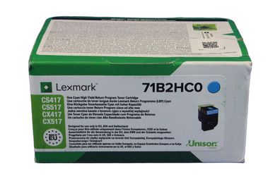 Lexmark 71B2HC0 Toner Cyan -A