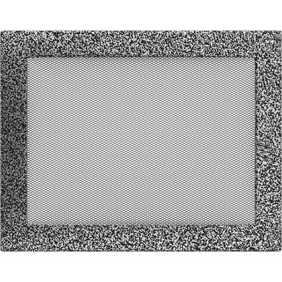 Lüftungsgitter 22x30 schwarz und silber