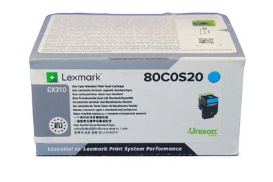 Lexmark 80C0S20 Toner Cyan 800S2 -B