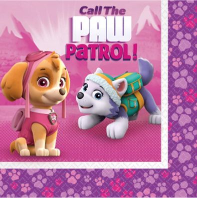 amscan 9902612 Papierservietten Call the Paw Patrol! 33 x 33 cm 20 Stück