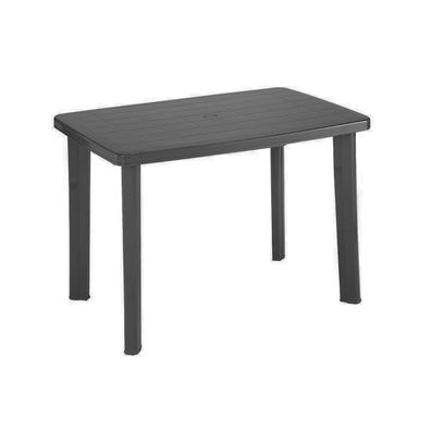 Gartentisch 100x70cm Kunststoff Balkontisch Anthrazit Terrassentisch Outdoor