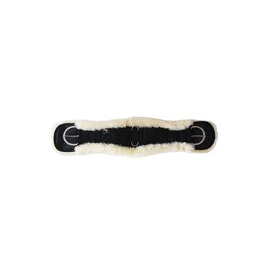 Western - Konturbauchgurt mit Lammfell 20"-28" 20" 50cm schwarz-med
