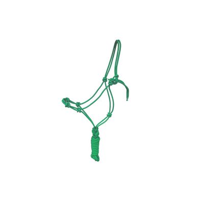 Knotenhalfter "4 knots" inkl. Strick Full grün