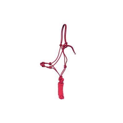 Knotenhalfter "4 knots" inkl. Strick Full rot