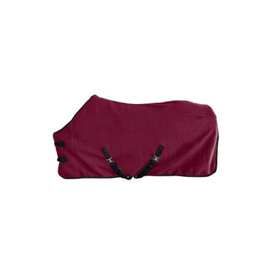 Fleecedecke "Duval" mit Bauchgurt 125 cm bordeaux