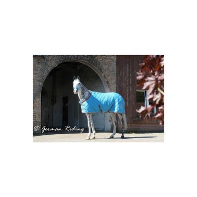 Stalldecke "Exclusive Collection" Silver Edition türkis-grau 115 cm