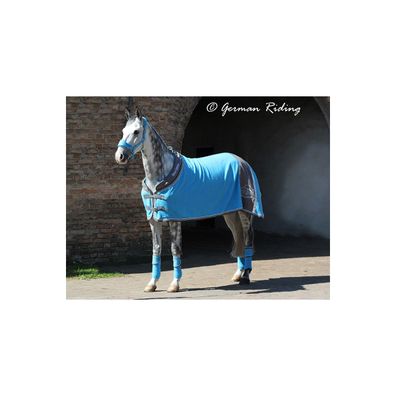 Abschwitzdecke "Exclusive Collection" Silver Edition türkis-grau 125 cm