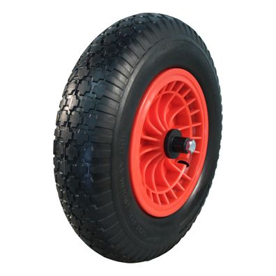 Novio PU Reifen + Rad 4.00x8 Block + 2.50Ax8 Rollenlager Ø20 NL75 Rollenlager