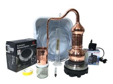 CopperGarden®" 0,5 L Kolonnenbrennerei Essence | Sorgenfrei Paket mit allem Zubehör