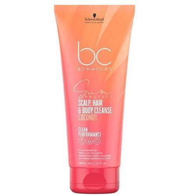 Schwarzkopf BC Bonacure Sun Protect All-in-One Shampoo fuer Haare, Kopfhaut & Koer