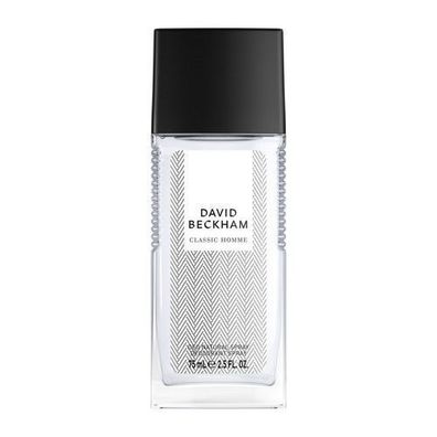 David Beckham Klassiker Herrenduft Deospray, natuerliche Spruehfunktion, 75ml