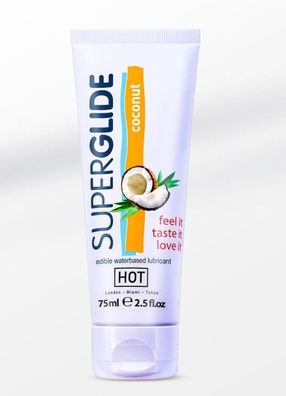 Hot - Superglide Kokosnuss - essbares Gleitmittel - 75ml