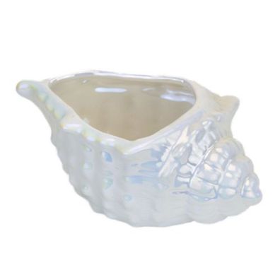 Keramikschale Schale, weiße Perle, 8x19 cm