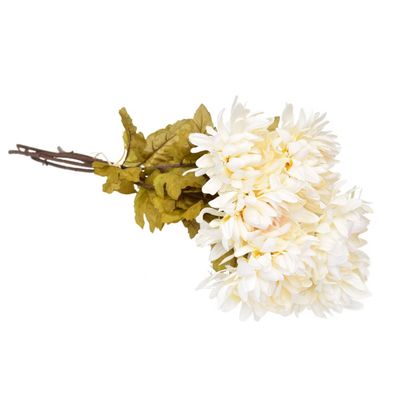 Herbststräußchen aus cremefarbenen Chrysanthemen 6 Stück, 70 cm