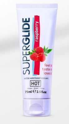 Hot - Superglide Himbeere - essbares Gleitmittel - 75ml
