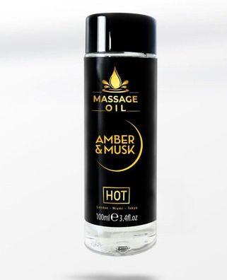 Hot - Massageöl - Amber Moschus - 100ml - luxuriöser Pflege & sinnlicher Verführung