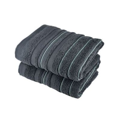 Handtuch Stripes grau 50x90 cm