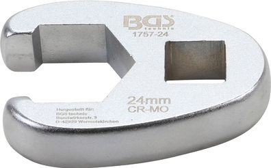 Hahnenfußschlüssel | Antrieb Innenvierkant 12,5 mm (1/2") | SW 24 mm BGS