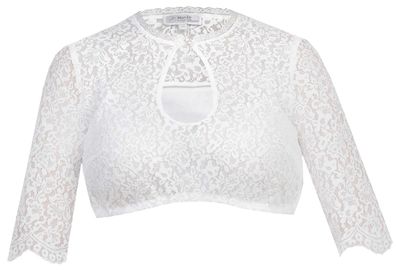 MarJo Dirndlbluse Gabriela-Anna halbarm creme - Größe: 32