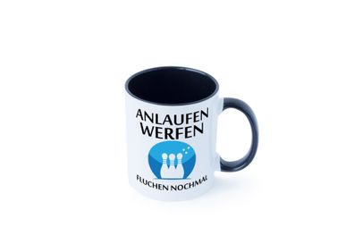 Anlaufen werfen fluchen nochmal | Bowling | Sport Tasse - Geschenk