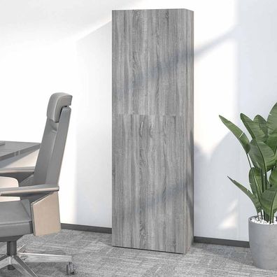 vidaXL Büroschrank Grau Sonoma 60x32x190 cm Holzwerkstoff