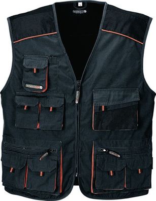 Weste Gr.56 dunkelgrau/schwarz/orange Terratrend