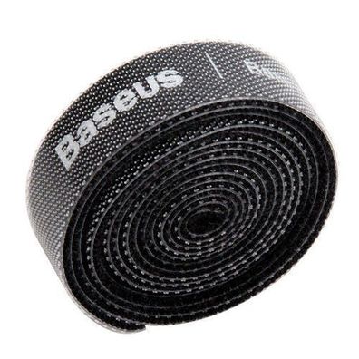 Baseus Regenbogen Kabel Organizer - 1m Klettverschluss Band Schwarz (ACMGT-E01)