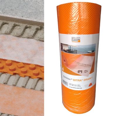 Schlüter DITRA DRAIN 4 Verbunddrainagematte 25x1m