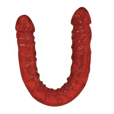 Ultra-Dongs rot Double Doppeldildo 43cm Reiz-Äderung biegsam