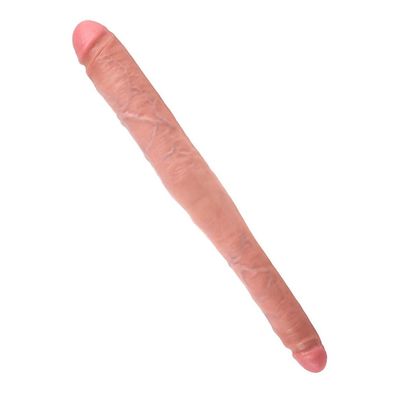 Doppel-Dildo 16 Zoll realistischer Doppeldildo Kunstpenis Doppel-Dildo Hautfarbe