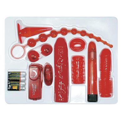 Sextoy Set Roses Natur-Dildo Analplug Penisring 9 teilig