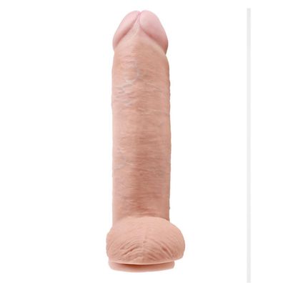 King Cock 12" with Balls Penisdildo Hoden gerade 31cm Saugfuß