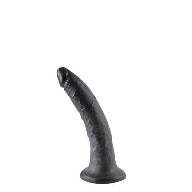 King Cock Penisdildo gebogen realistisch Saugfuß 18cm schwarz