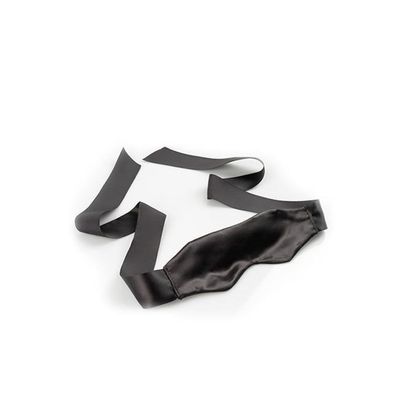Blickdichte Augenmaske aus Satin Blindfold Schwarz