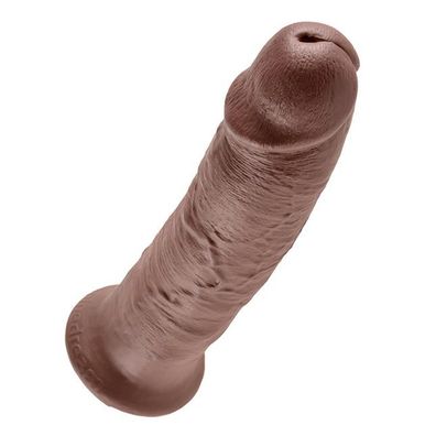 Realistischer Dildo Penisdildo Saugfuß 10 Zoll Braun King Cock