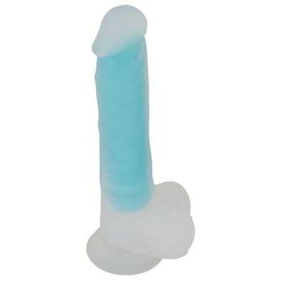 Glow the Dark Dildo Penisdildo Saugfuß 20cm leuchtet im Dunkeln