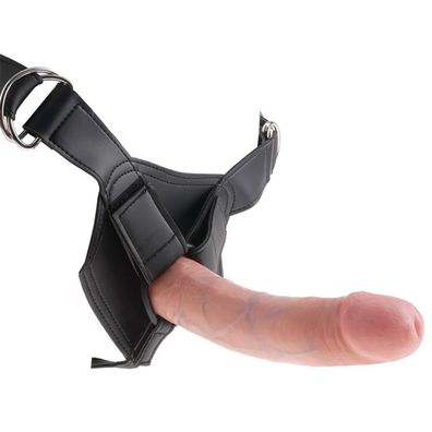 Strap-On Harness 8 Zoll realistisch Umschnall-Dildo 20cm haut