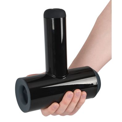 Masturbator mit Griff Vibration Wasserdicht Noppen Rillen USB