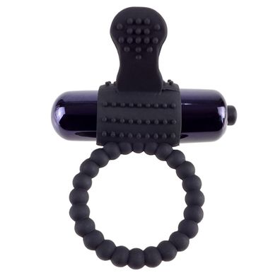 Penisring Cockring Klitoris Reizer Stimulator Vibration Black Super