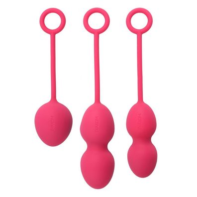 Liebes Kugeln Vagina Beckenboden Training Svakom Nova 3er Set Pink Silikon