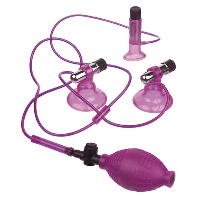 Vibrating Triple Suckers - Kombinierter Nippel- und Klitorissauger
