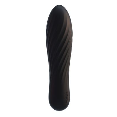 Mini Vibrator Svakom Tulip Black mit Rillen