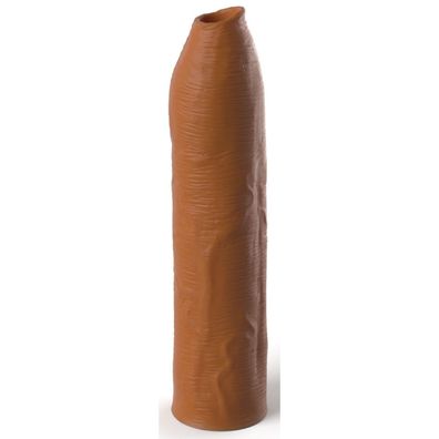 Uncut Silicone Penis Sleeve Penis Hülle Verlängerung hautfarben dunkel