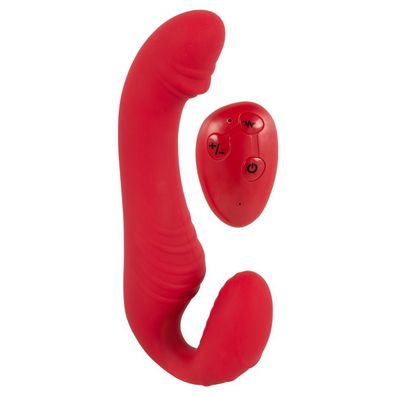 RC Strapless Strap-On 3 Vibrator rot