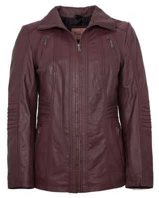 Caminari - Damen Lederjacke Lammnappa bordeaux