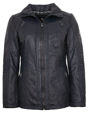 OTTO KERN - Damen Lederjacke Lammnappa navy
