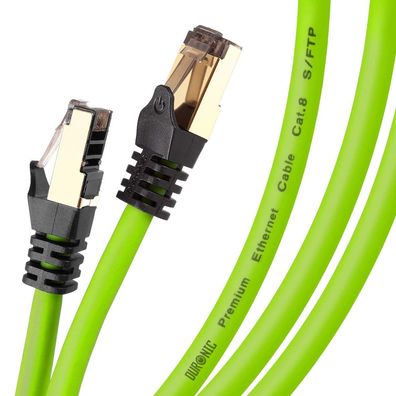 Duronic CAT8 GN 5 m Ethernet Kabel Netzwerk RJ45 Gigabit LAN 40 Gbps
